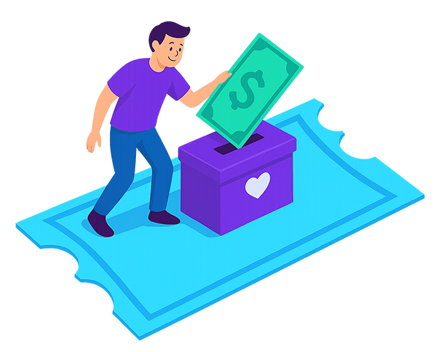 Ilustração de doação